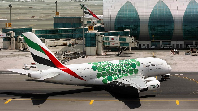 Emirates Jets mit Expo 2020 Logo