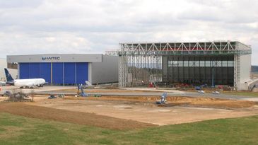 Baubeginn Vorfeld Airport Hahn