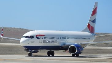 St. Helena Airport first Boeing 737 landing