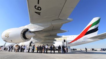 Emirates Airline an der Dubai Airshow