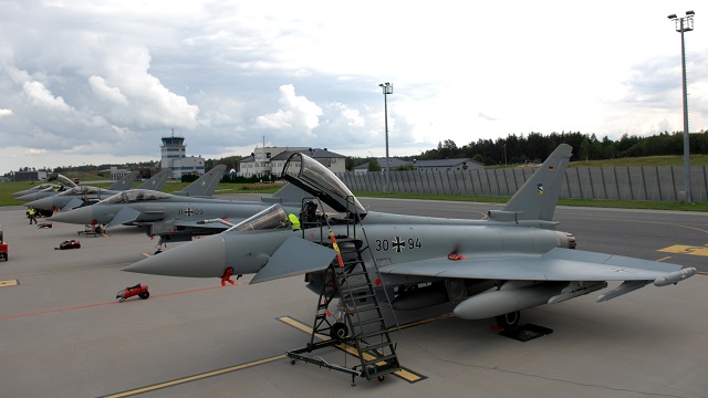 Deutsche Eurofighter auf der Ämari Air Base i