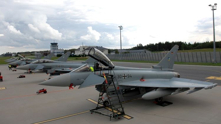 Deutsche Eurofighter auf der Ämari Air Base i