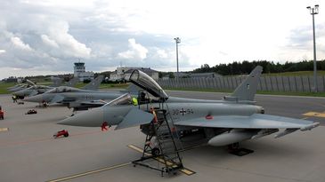 Deutsche Eurofighter auf der Ämari Air Base i