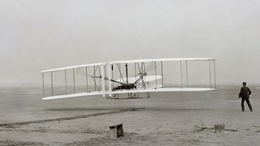Die Gebrüder Wright erster Flug