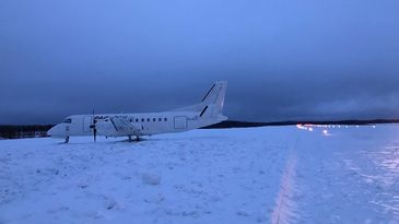 Saab 340 YL-RAF Runway Excursion