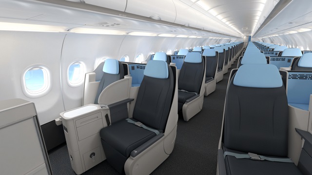 La Compagnie Airbus A321neo Kabine