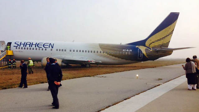 Shaheen Boeing 737 runway excursion