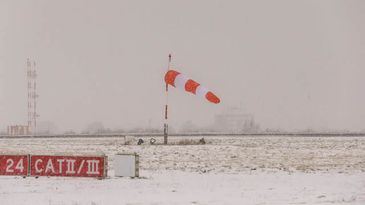 Winter am Flughafen Dortmund
