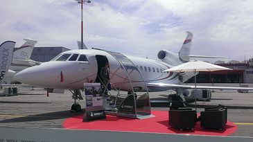 Falcon 900LX an der EBACE 2018