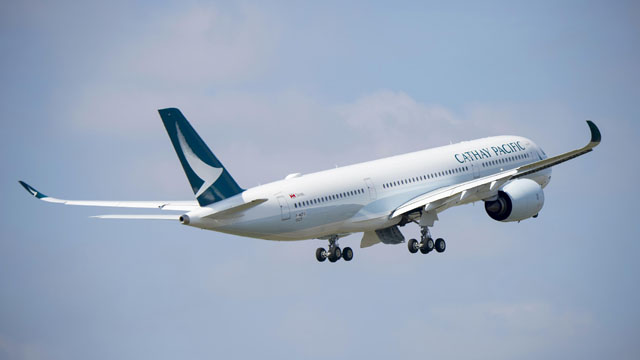 Cathay Pacific Airbus A350-900 first take off