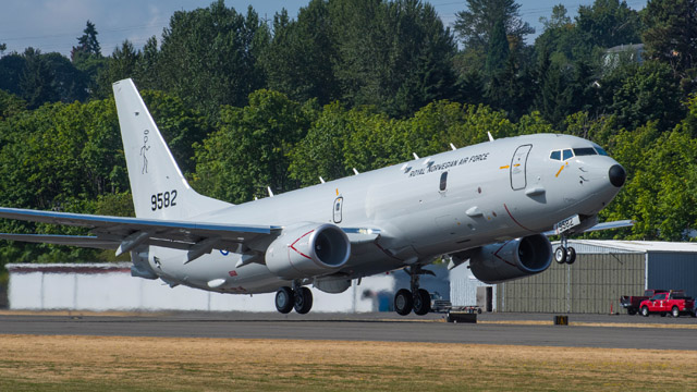 Boeing P-8A für Norwegen abgehoben